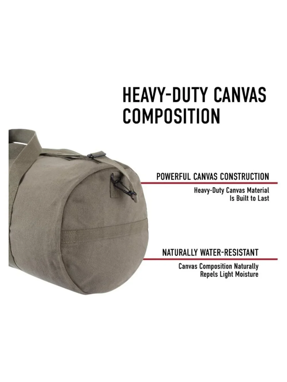 Rothco Heavy-Duty Canvas Duffel Bag Travel Gym 19in